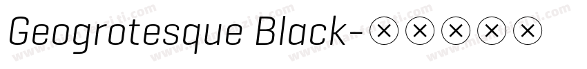 Geogrotesque Black字体转换